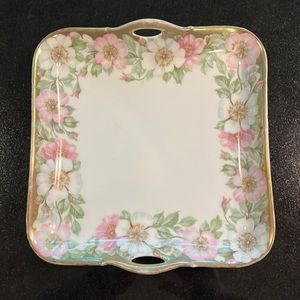 Gorgeous decorative plate by Porzellanfabrik Moschendorf Bavaria